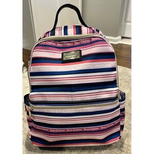 Juicy Couture "Wild Heart Stripe" Squad Backpack EUC